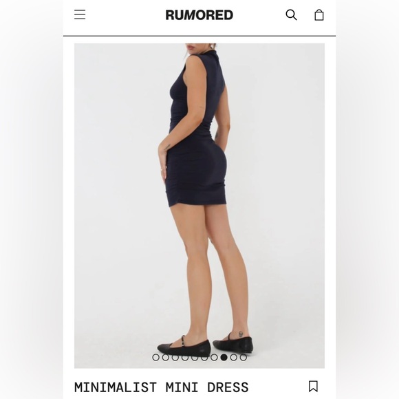 NWT Rumored Minimalist Mini Dress in Navy - Picture 2 of 7